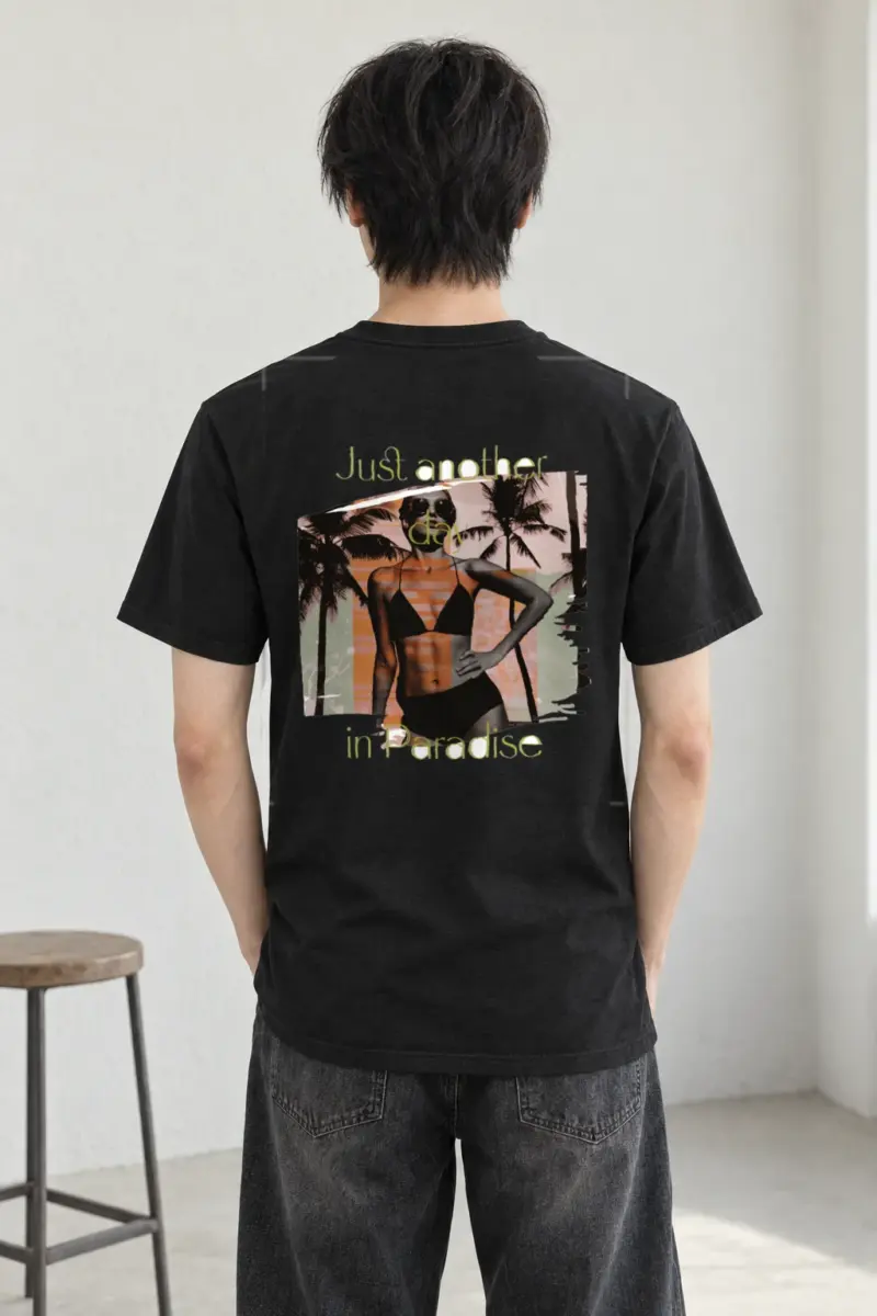 "Just Another Day" Heavyweight Unisex Crewneck T-shirt