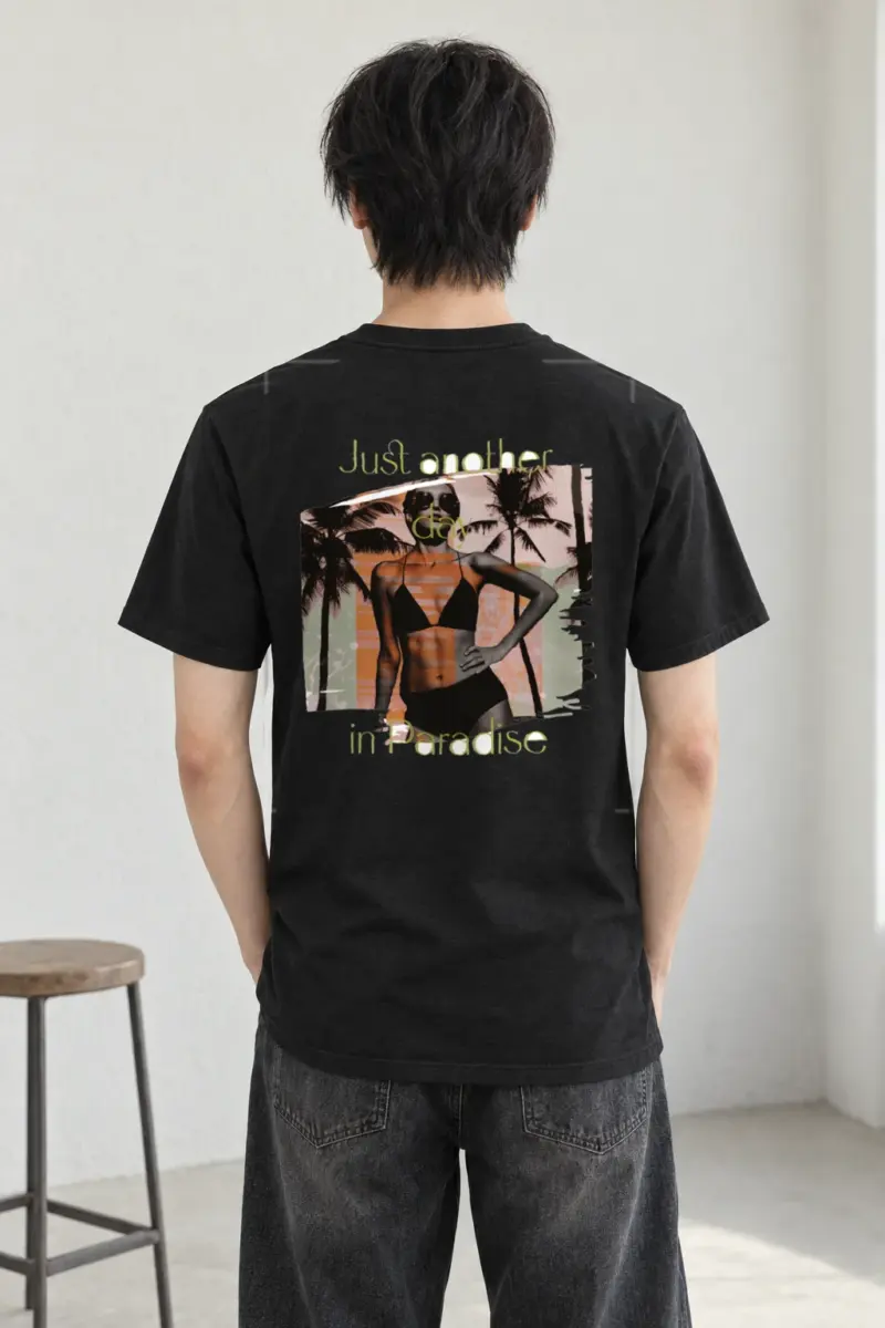 "Just Another Day" Heavyweight Unisex Crewneck T-shirt