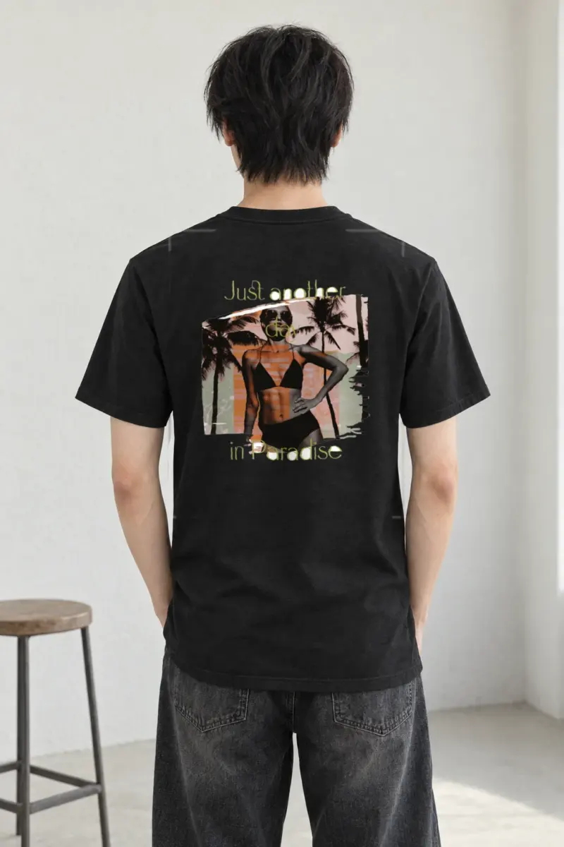 "Just Another Day" Heavyweight Unisex Crewneck T-shirt