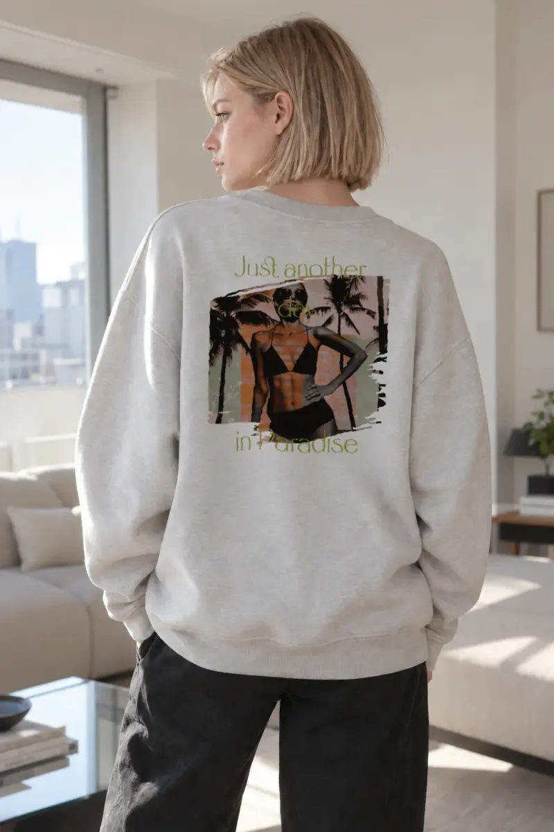“Just Another Day In Paradise” Heavy Blend Unisex Crewneck Sweatshirt | Gildan 18000