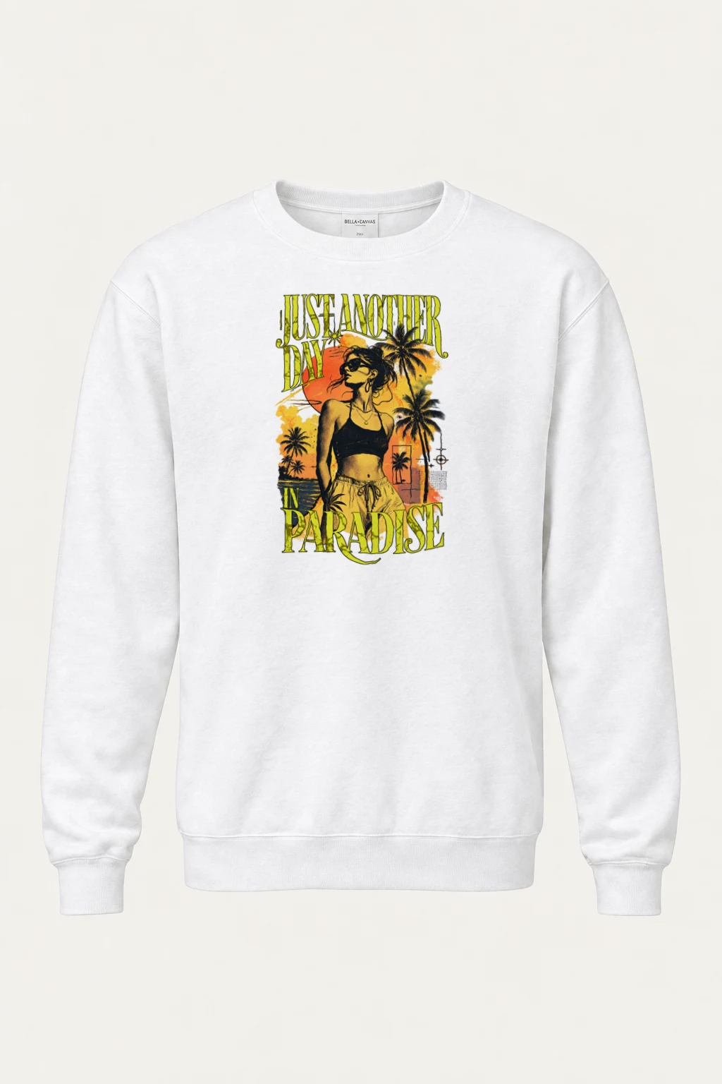 "Just Another Day In Paradise" Heavy Blend Unisex Crewneck Sweatshirt | Gildan 18000