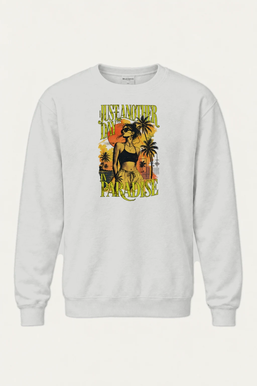 "Just Another Day In Paradise" Heavy Blend Unisex Crewneck Sweatshirt | Gildan 18000