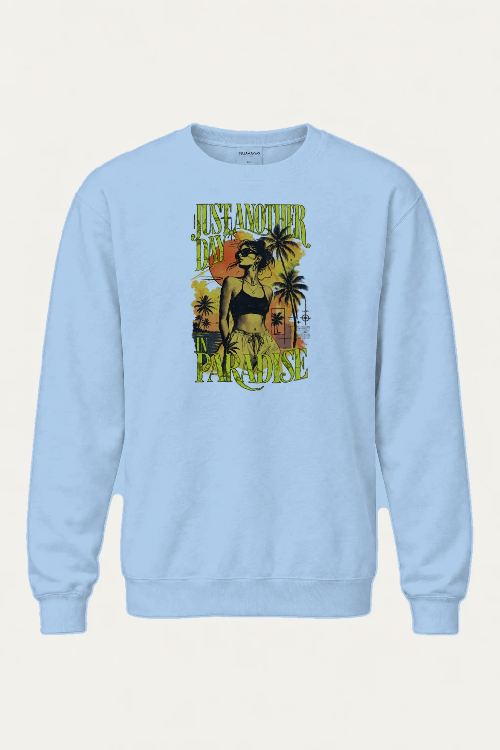 "Just Another Day In Paradise" Heavy Blend Unisex Crewneck Sweatshirt | Gildan 18000