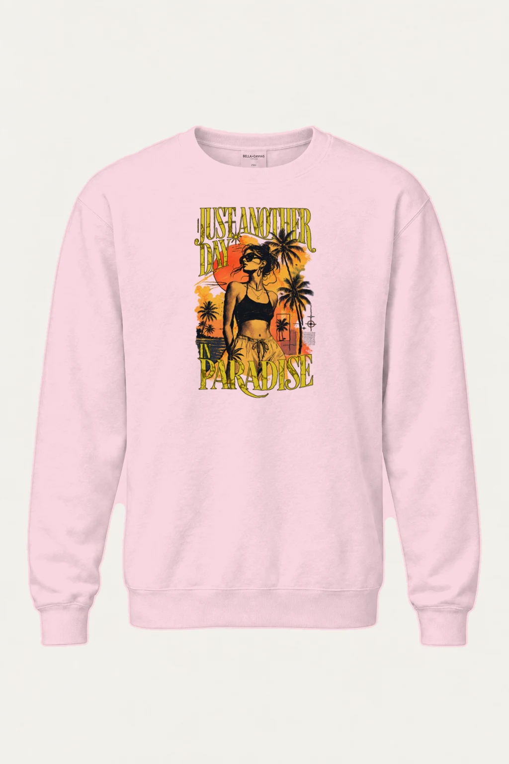 "Just Another Day In Paradise" Heavy Blend Unisex Crewneck Sweatshirt | Gildan 18000