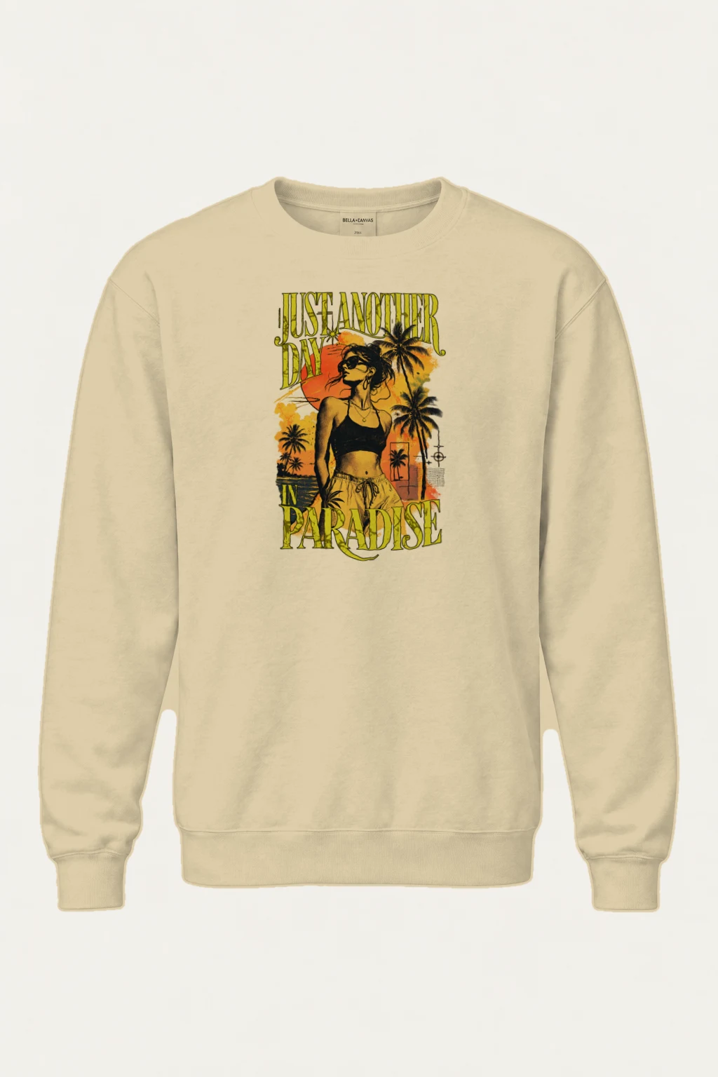 "Just Another Day In Paradise" Heavy Blend Unisex Crewneck Sweatshirt | Gildan 18000