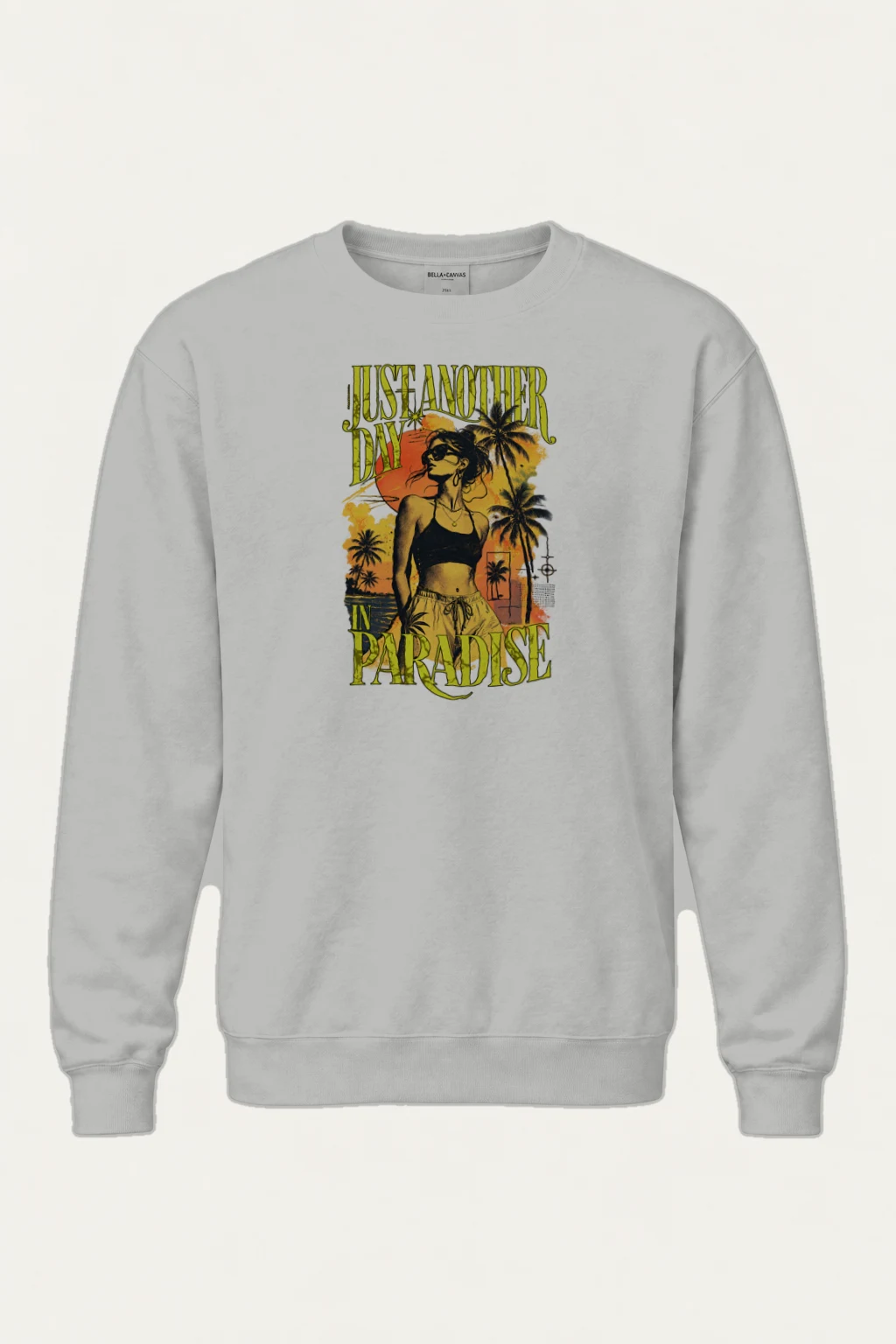 "Just Another Day In Paradise" Heavy Blend Unisex Crewneck Sweatshirt | Gildan 18000
