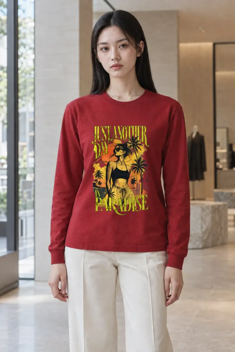 "Just Another Day In Paradise" Unisex Longsleeve T-shirt | Gildan 2400