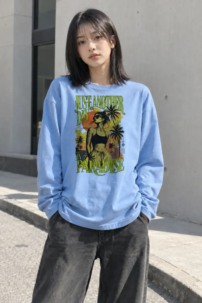 "Just Another Day In Paradise" Unisex Longsleeve T-shirt | Gildan 2400