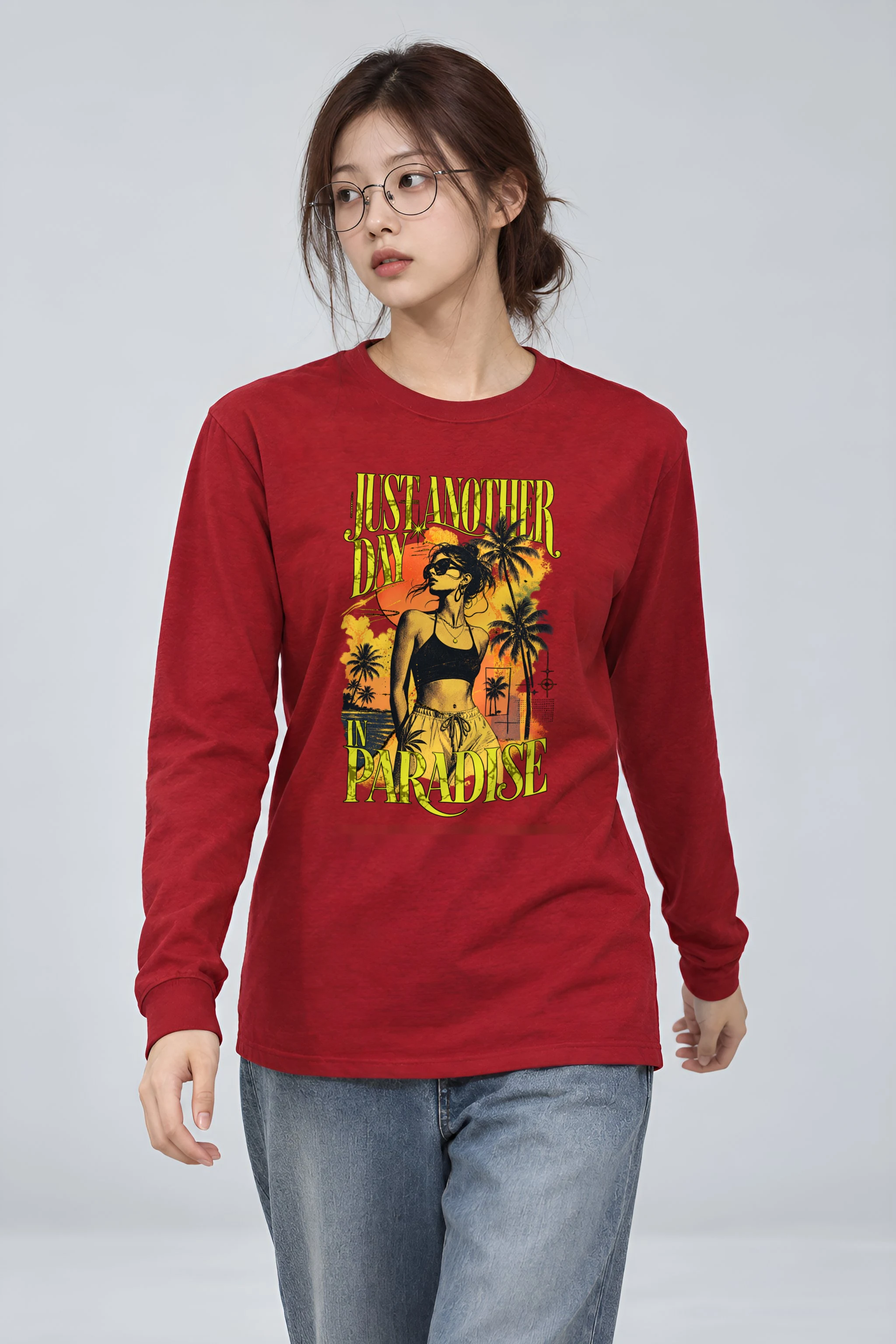 "Just Another Day In Paradise" Unisex Longsleeve T-shirt