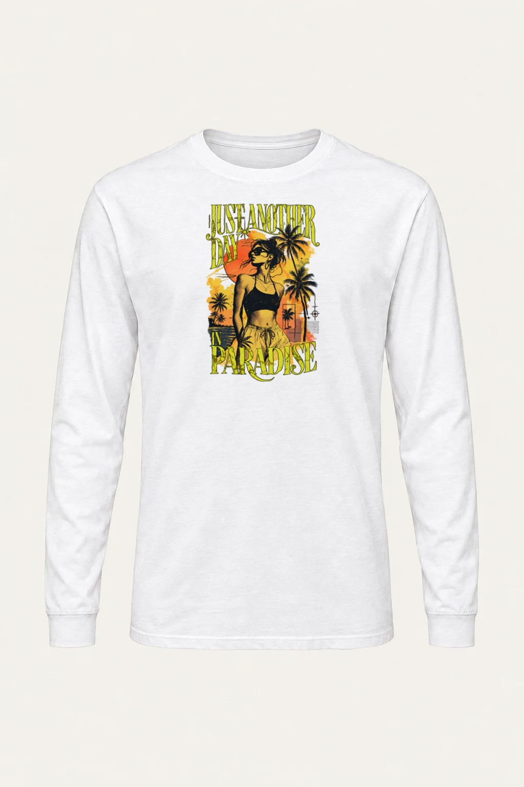 "Just Another Day In Paradise" Unisex Longsleeve T-shirt | Gildan 2400