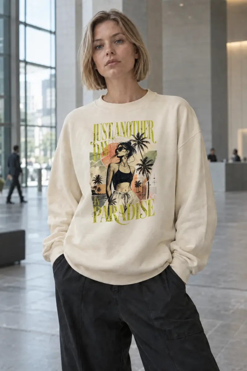 "Just Another Day" Unisex Sponge Fleece Crewneck Sweatshirt | Bella + Canvas 3901