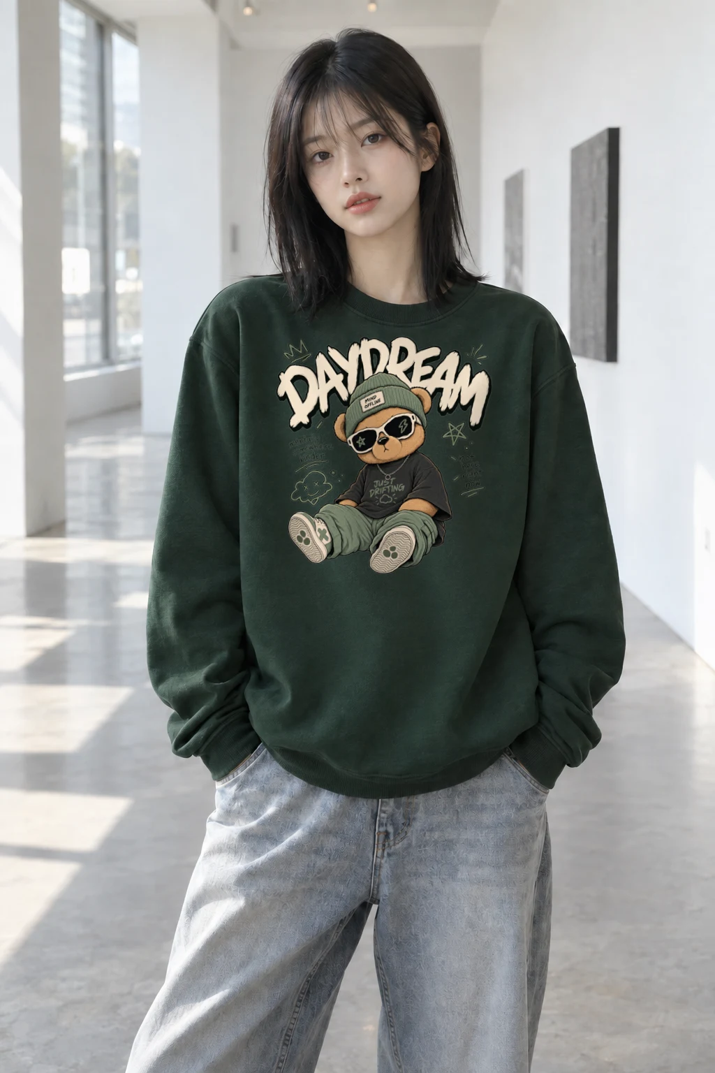 "Just Drifting" Heavy Blend Unisex Crewneck Sweatshirt | Gildan 18000