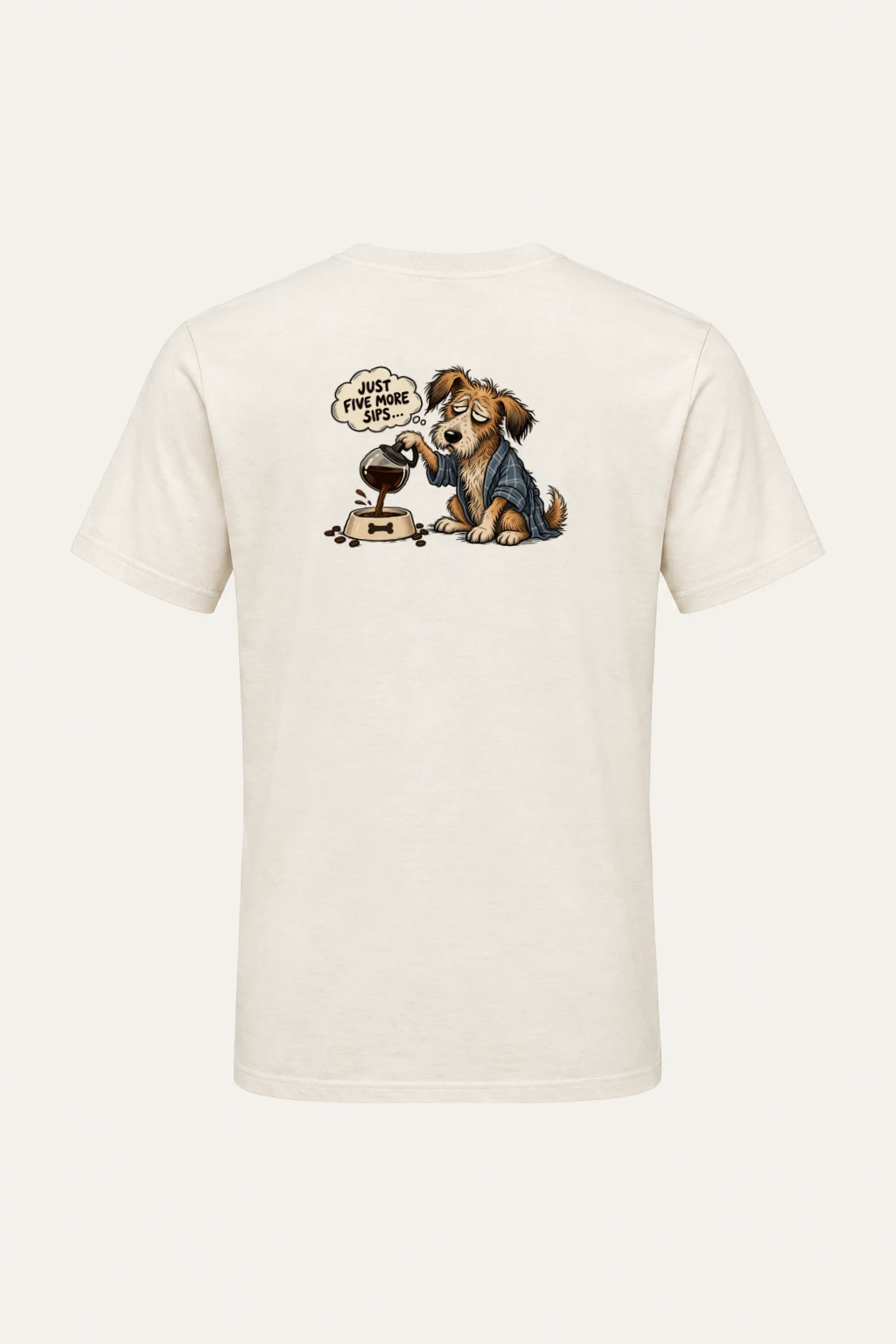 "Just Five More Sips" Heavyweight Unisex Crewneck T-shirt | Gildan 5000