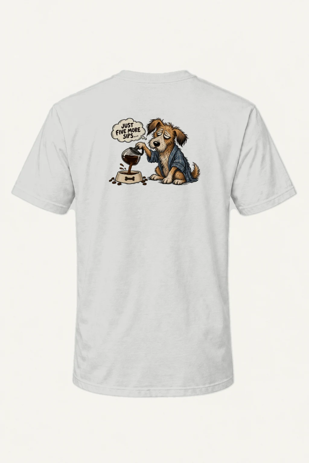 "Just Five More Sips" Heavyweight Unisex Crewneck T-shirt | Gildan 5000