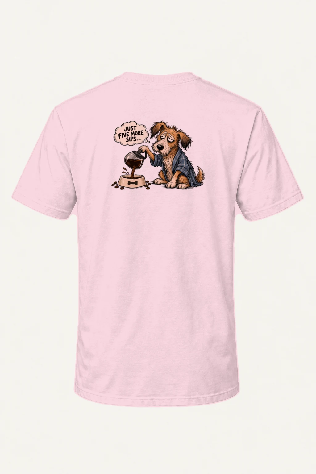 "Just Five More Sips" Heavyweight Unisex Crewneck T-shirt | Gildan 5000