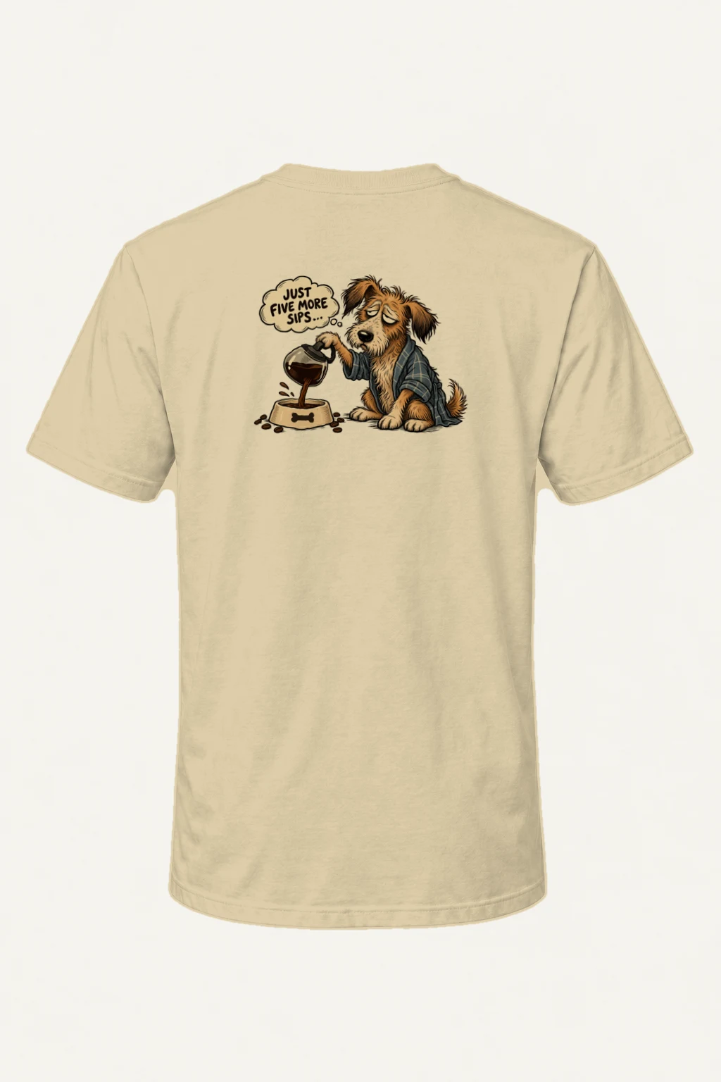 "Just Five More Sips" Heavyweight Unisex Crewneck T-shirt | Gildan 5000