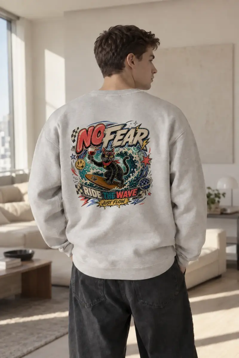 “Just Flow” Heavy Blend Unisex Crewneck Sweatshirt | Gildan 18000
