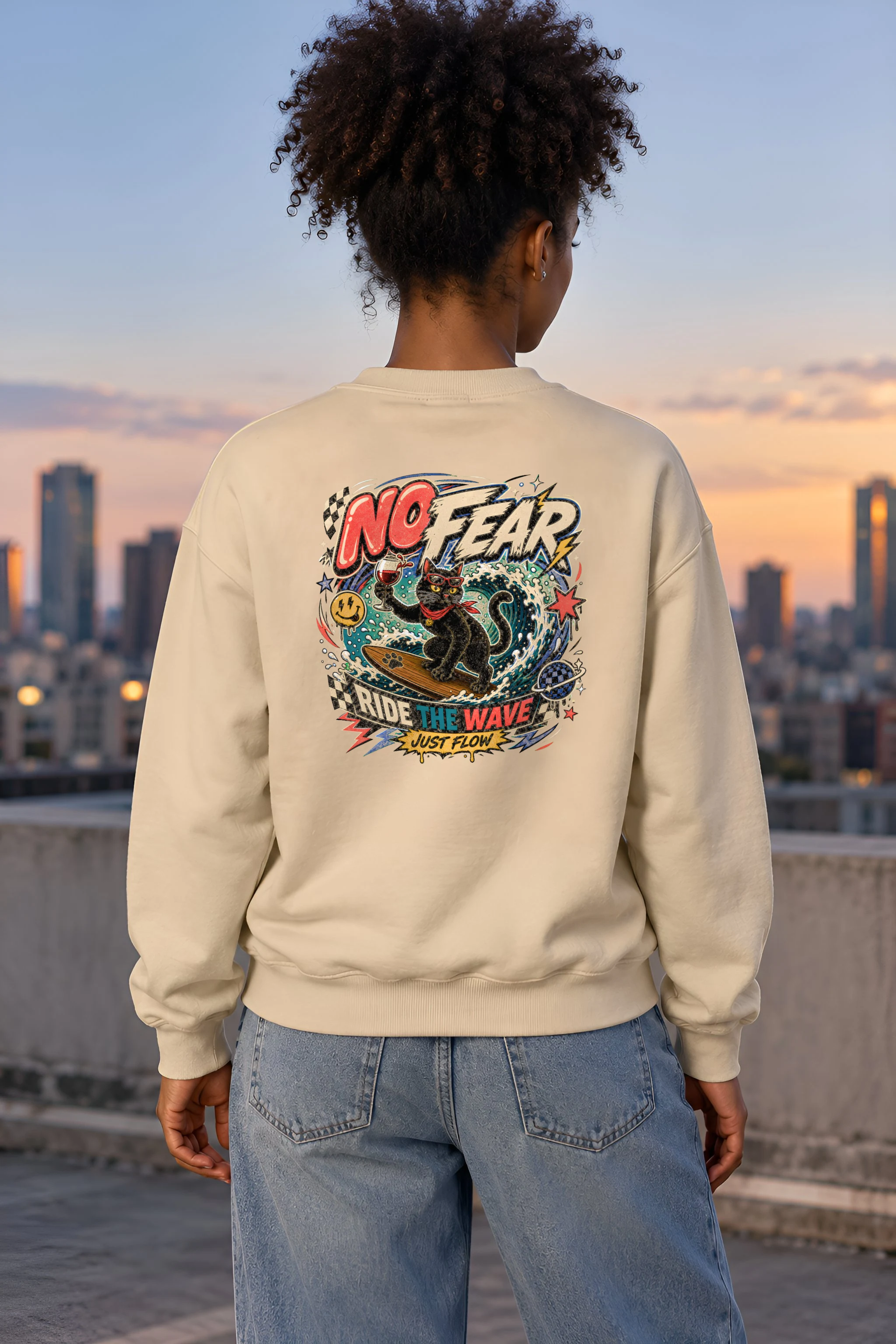 "Just Flow" 1 Crewneck Sweatshirt