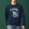 "Just Go Fishing" Heavy Blend Unisex Crewneck Sweatshirt