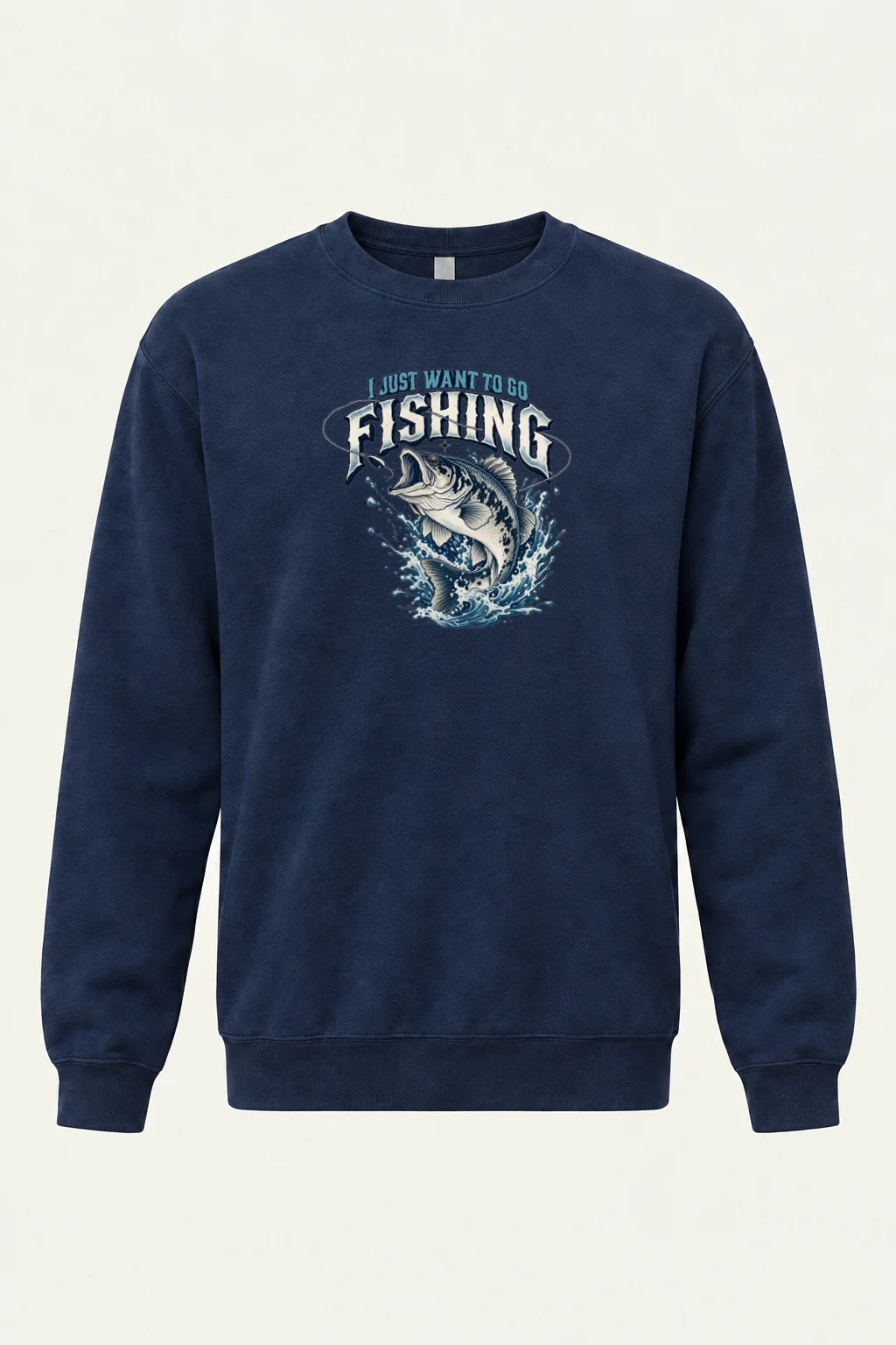 "Just Go Fishing" Heavy Blend Unisex Crewneck Sweatshirt | Gildan 18000