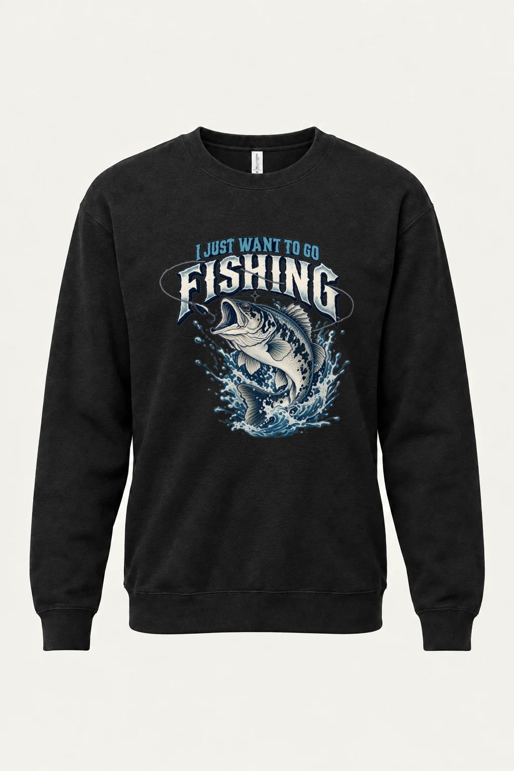 "Just Go Fishing" Heavy Blend Unisex Crewneck Sweatshirt | Gildan 18000