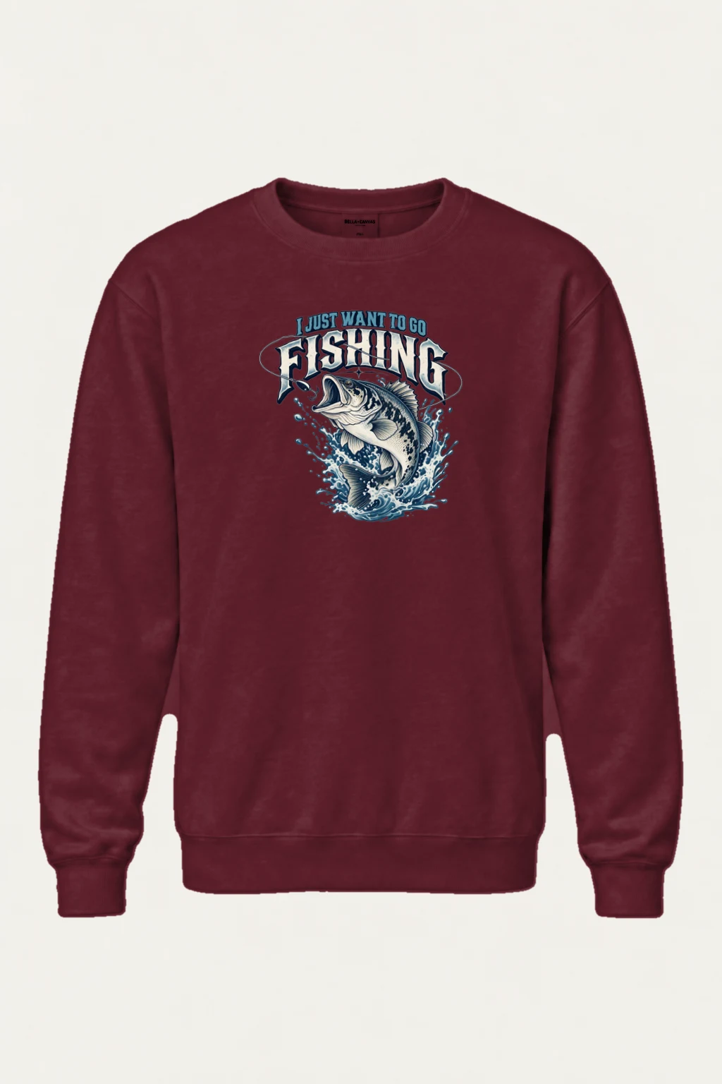 "Just Go Fishing" Heavy Blend Unisex Crewneck Sweatshirt | Gildan 18000