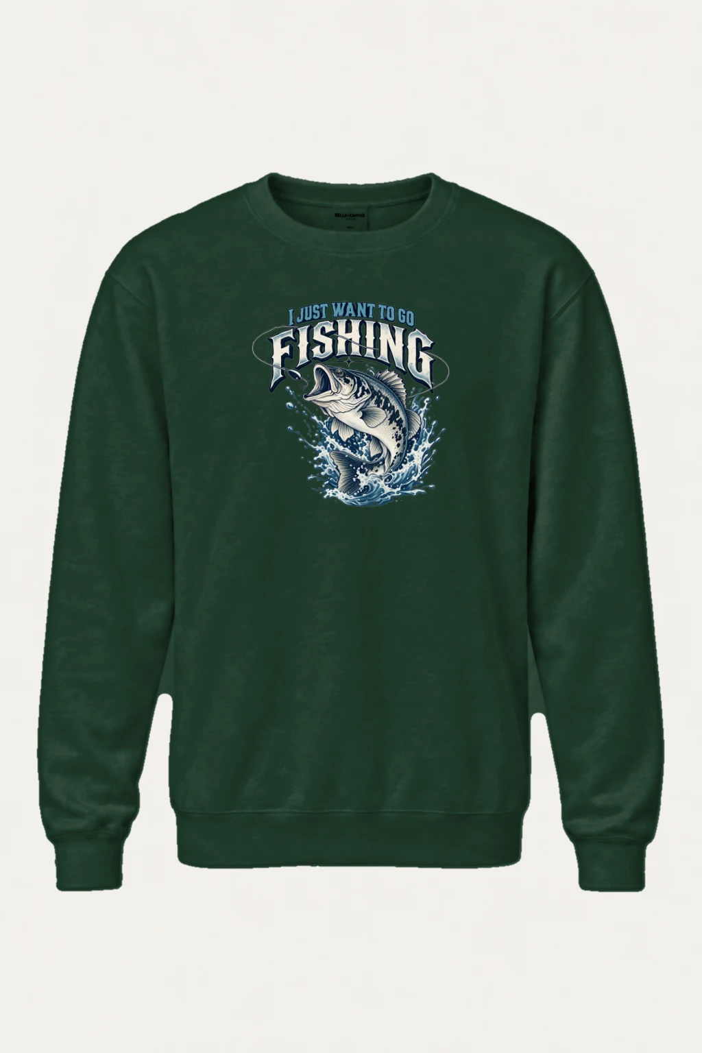 "Just Go Fishing" Heavy Blend Unisex Crewneck Sweatshirt | Gildan 18000