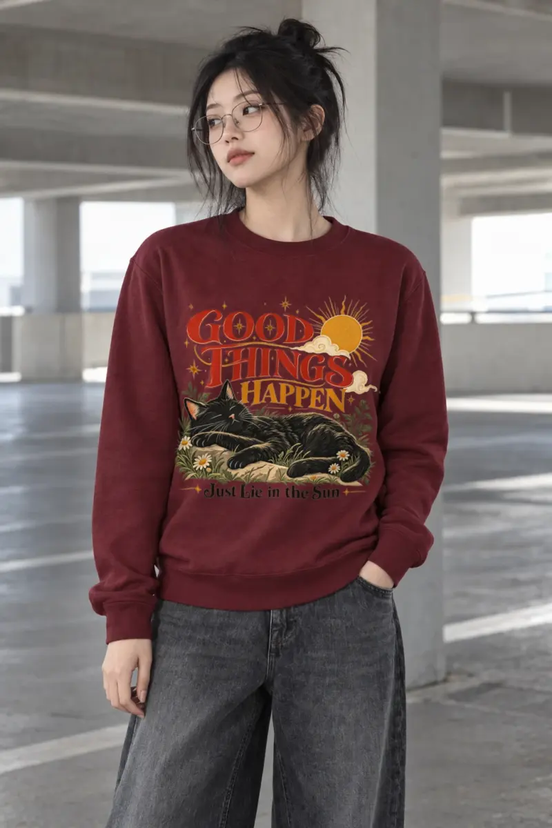 "Just Lie In The Sun" Heavy Blend Unisex Crewneck Sweatshirt