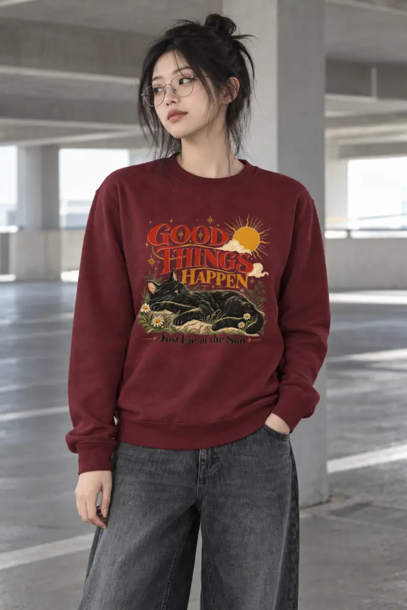 "Just Lie In The Sun" Heavy Blend Unisex Crewneck Sweatshirt