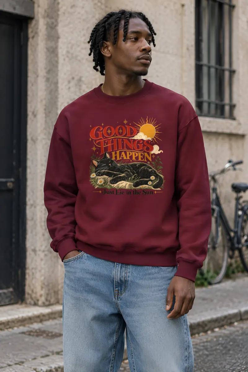 "Just Lie In The Sun" Heavy Blend Unisex Crewneck Sweatshirt