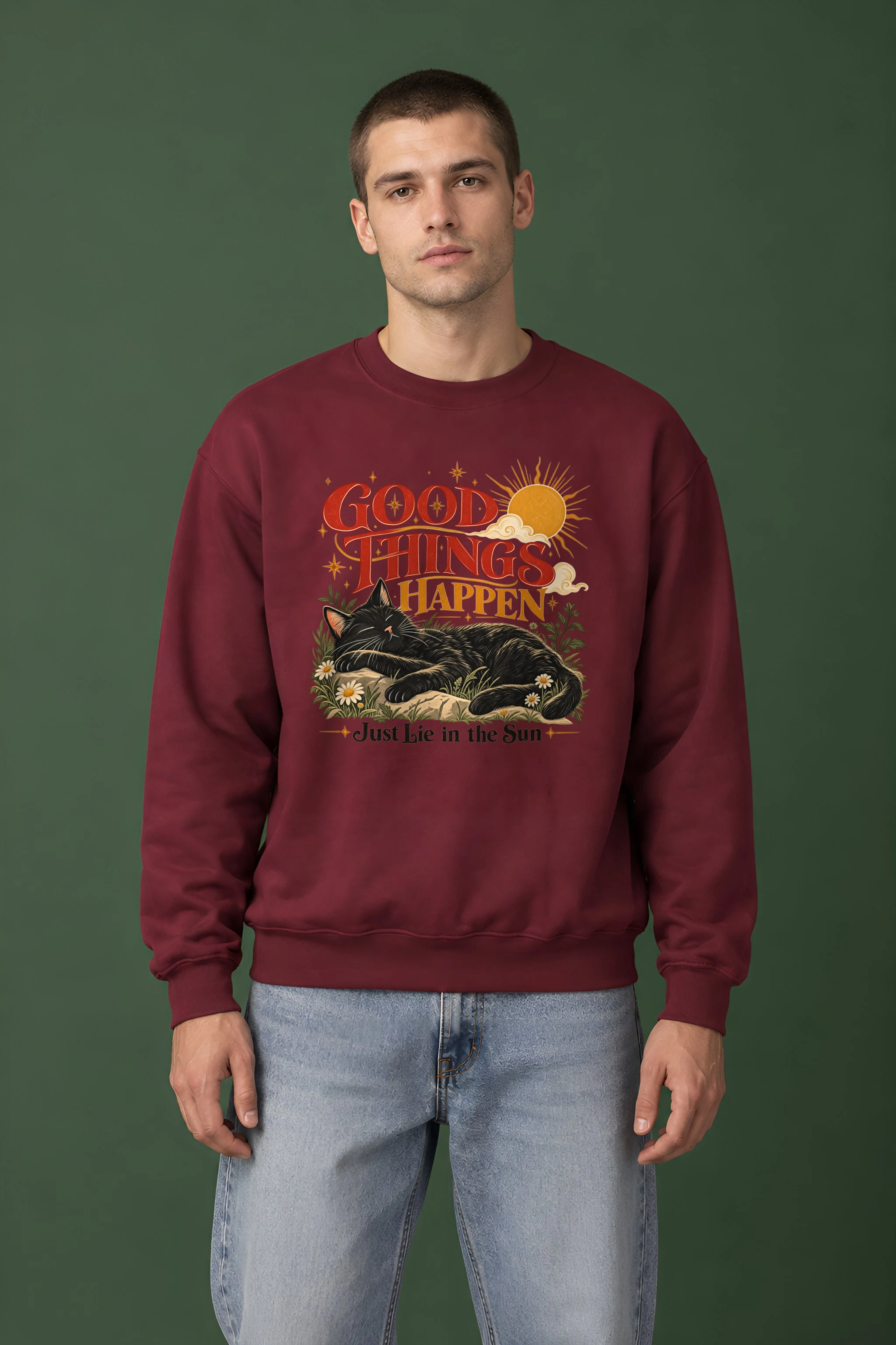 "Just Lie In The Sun" 1 Crewneck Sweatshirt