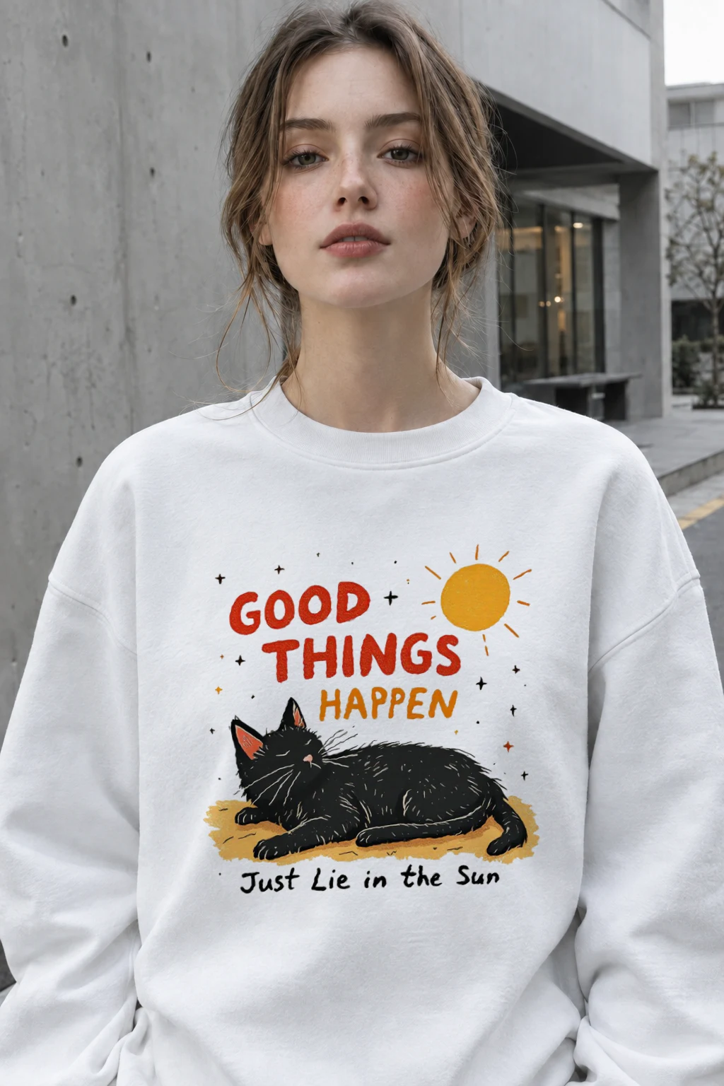 "Just Lie in the Sun" Heavy Blend Unisex Crewneck Sweatshirt | Gildan 18000