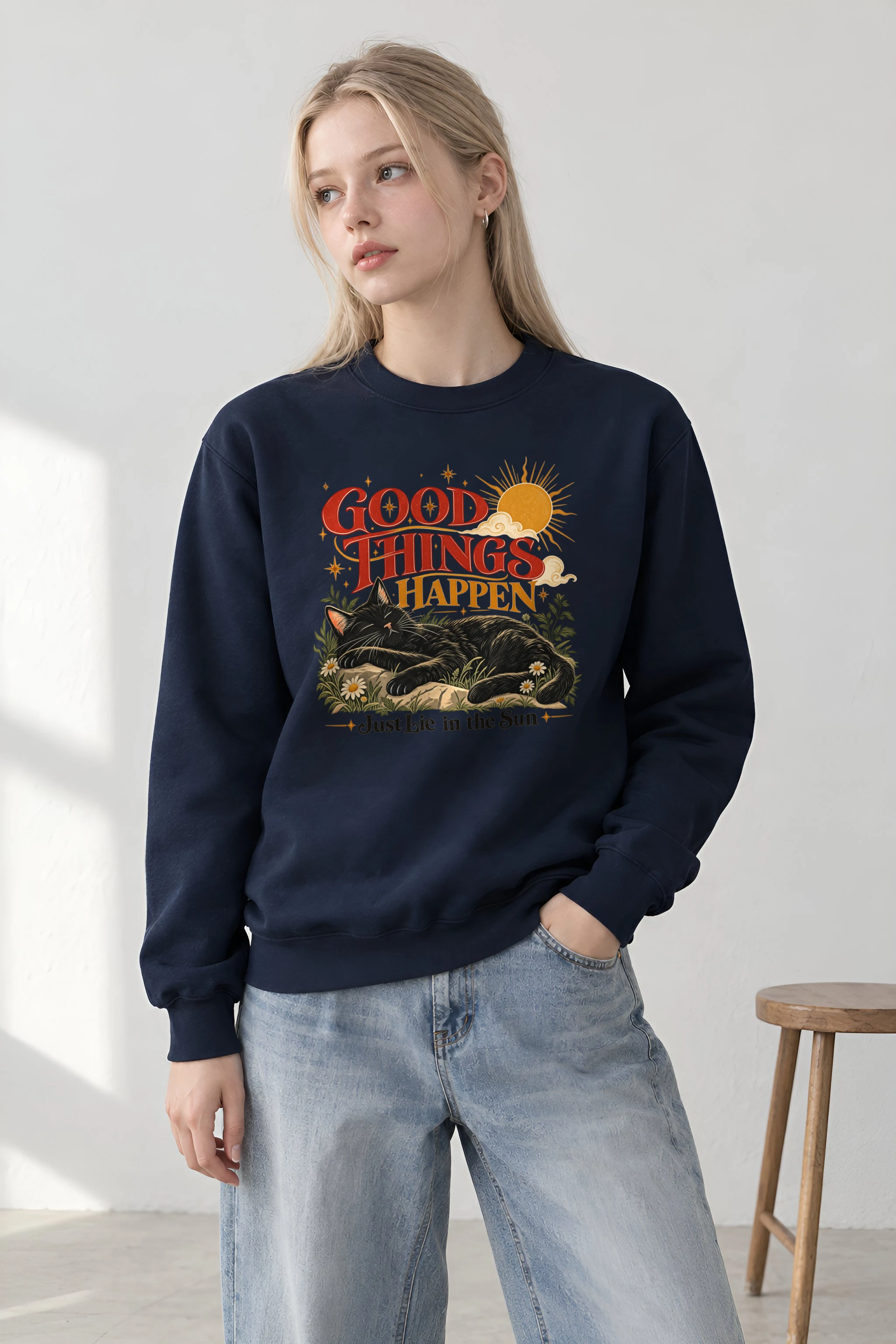 "Just Lie In The Sun" 1 Crewneck Sweatshirt