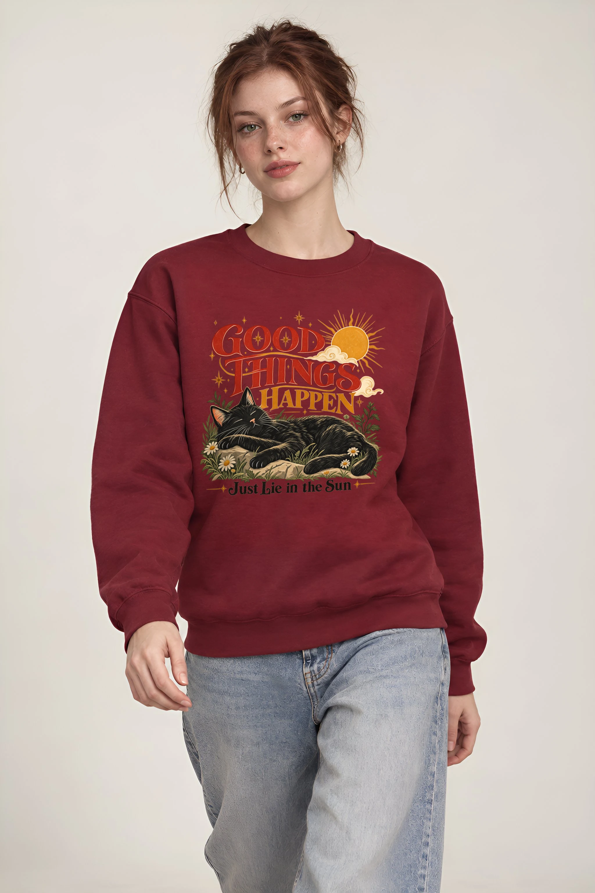 "Just Lie In The Sun" 1 Crewneck Sweatshirt