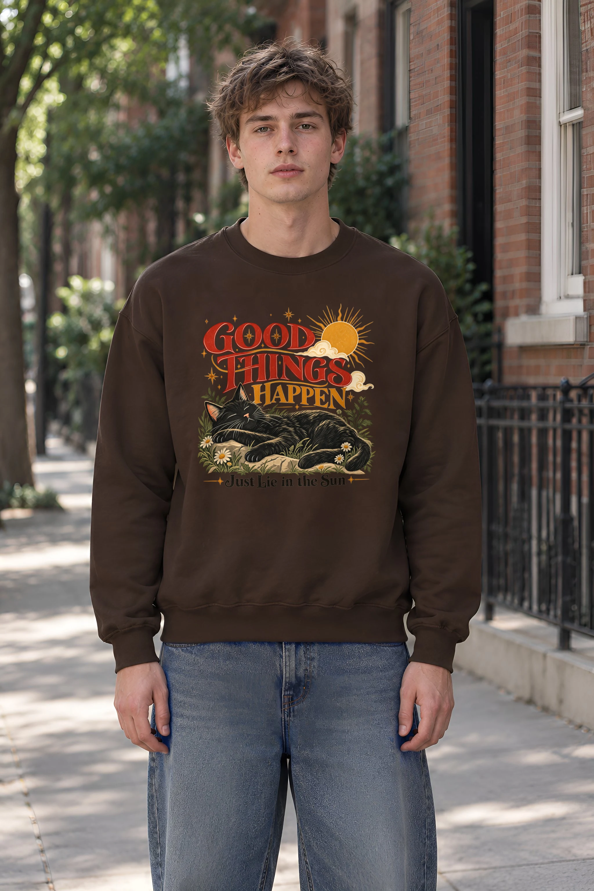 "Just Lie In The Sun" 1 Crewneck Sweatshirt