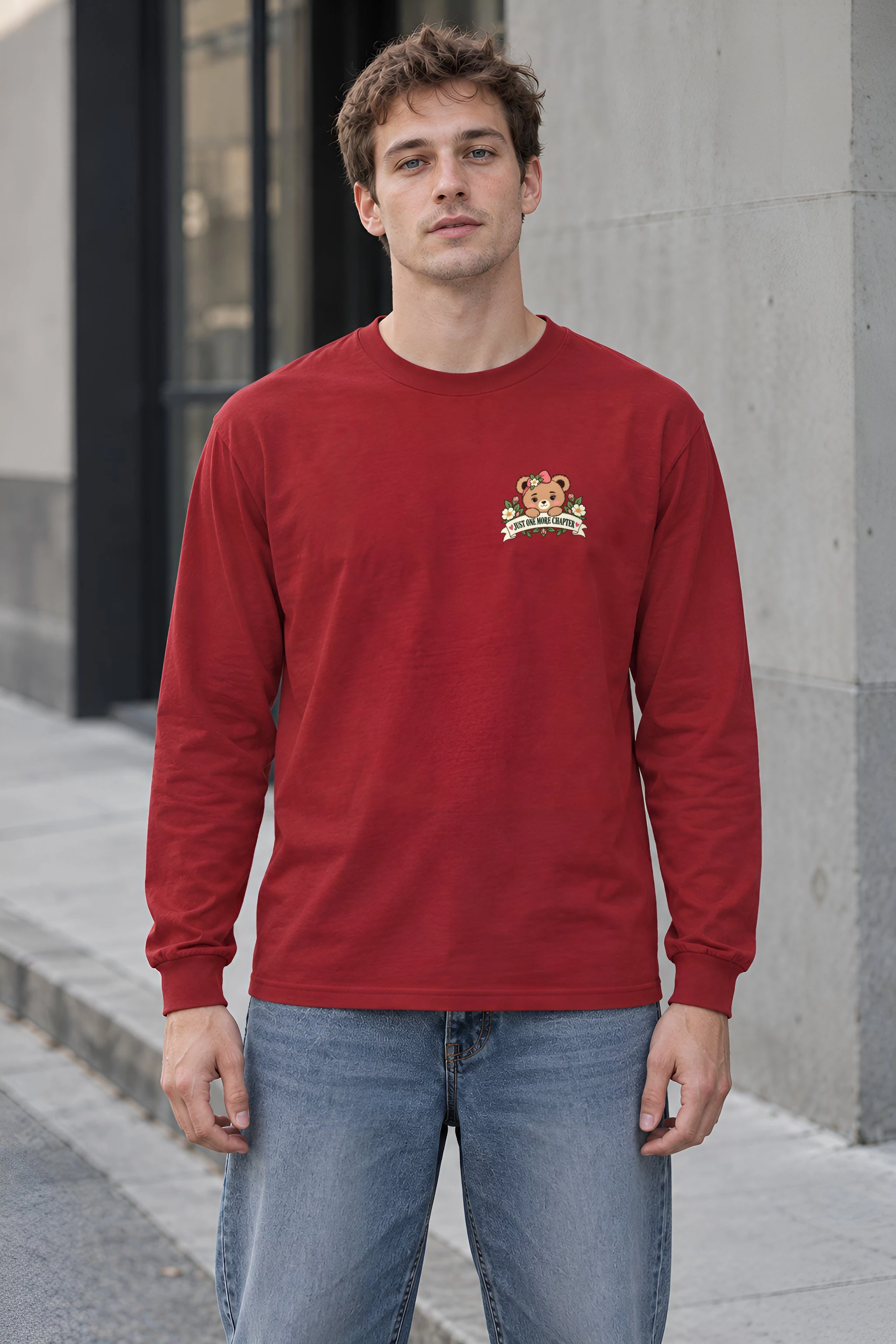 "Just One More Chapter" Unisex Longsleeve T-shirt
