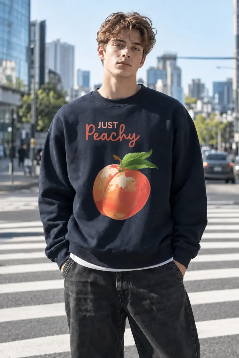 "Just Peachy" Heavy Blend Unisex Crewneck Sweatshirt | Gildan 18000