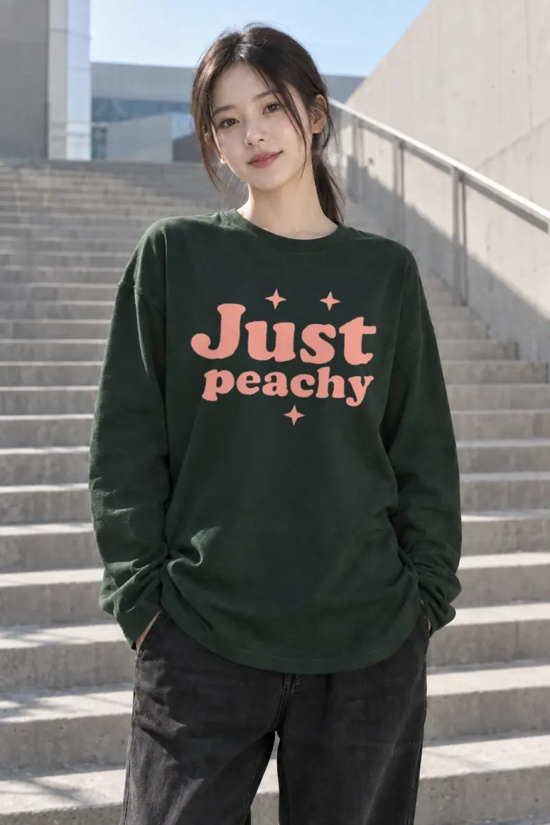 "Just Peachy" Unisex Longsleeve T-shirt | Gildan 2400