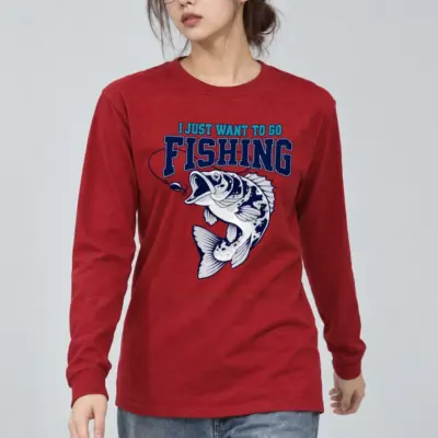 "Just Want To Fish" Unisex Longsleeve T-shirt