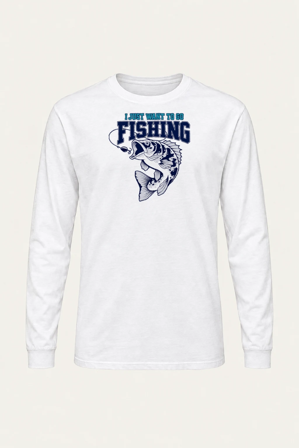 "Just Want To Fish" Unisex Longsleeve T-shirt | Gildan 2400
