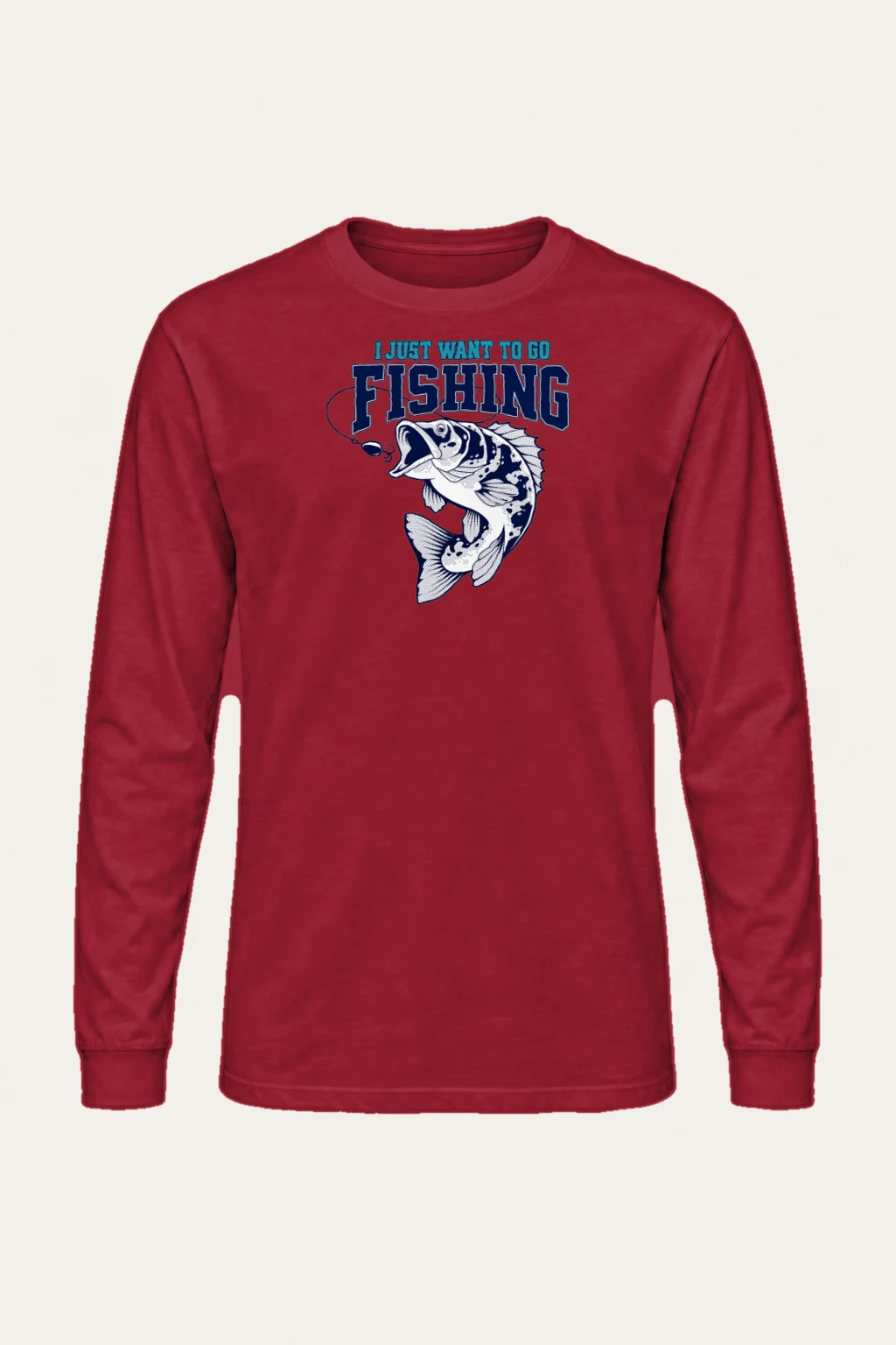 "Just Want To Fish" Unisex Longsleeve T-shirt | Gildan 2400