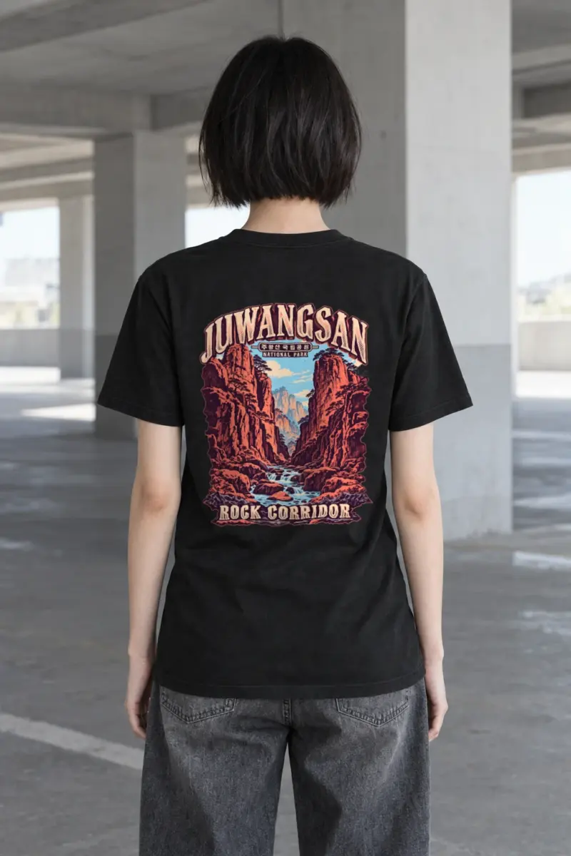"Juwangsan Rock Corridor" Heavyweight Unisex Crewneck T-shirt