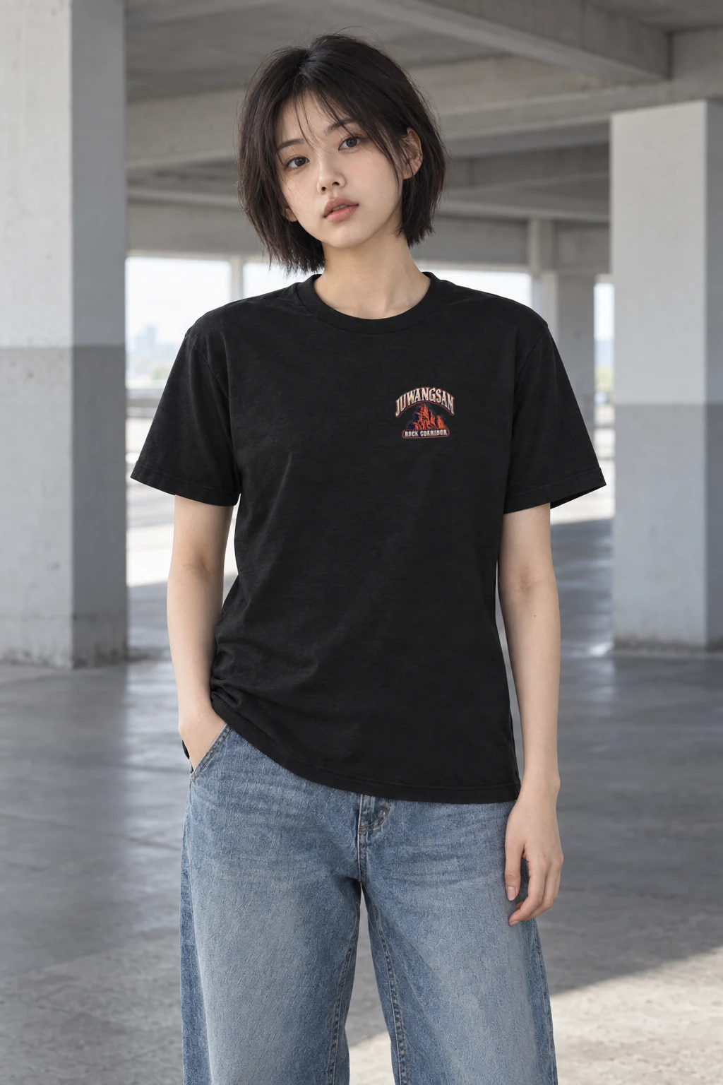 "Juwangsan Rock Corridor" Heavyweight Unisex Crewneck T-shirt