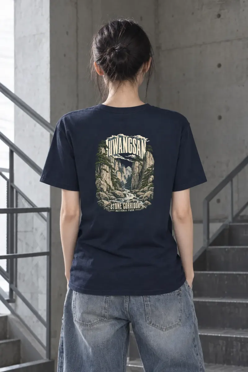 "Juwangsan Stone Corridor" Heavyweight Unisex Crewneck T-shirt