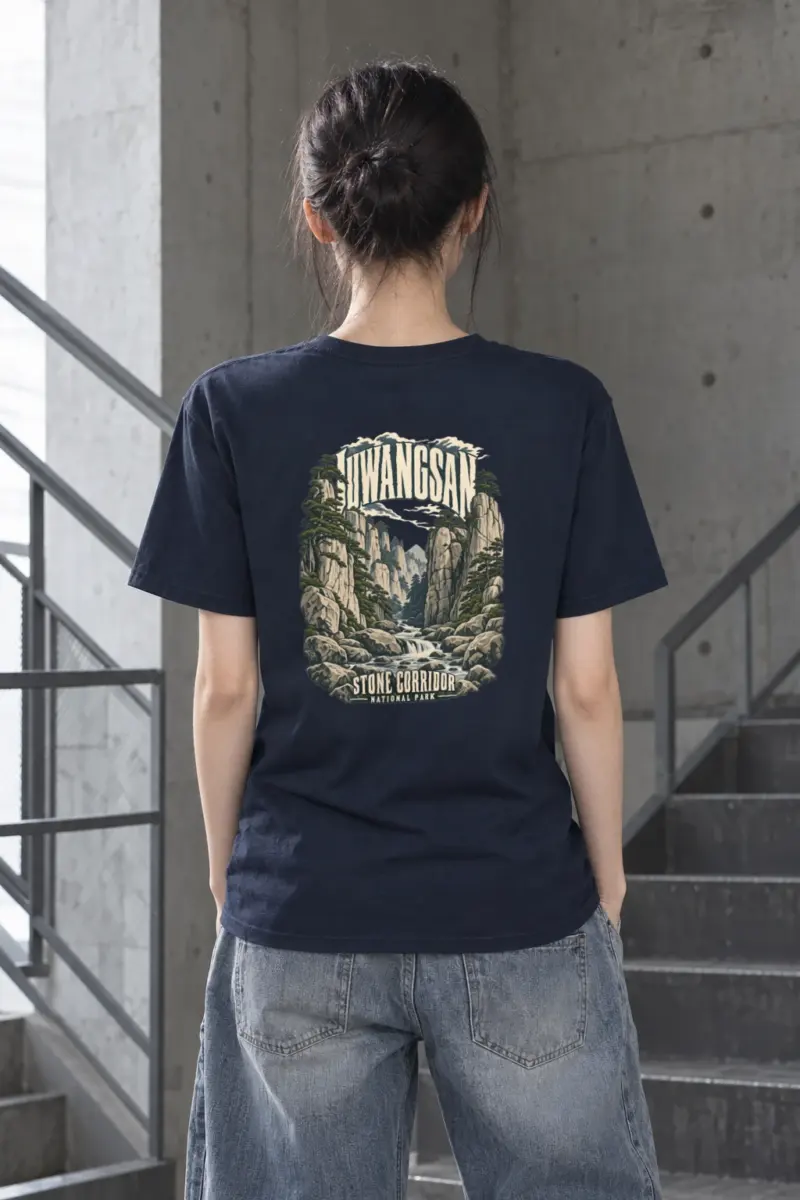 “Juwangsan Stone Corridor” Heavyweight Unisex Crewneck T-shirt