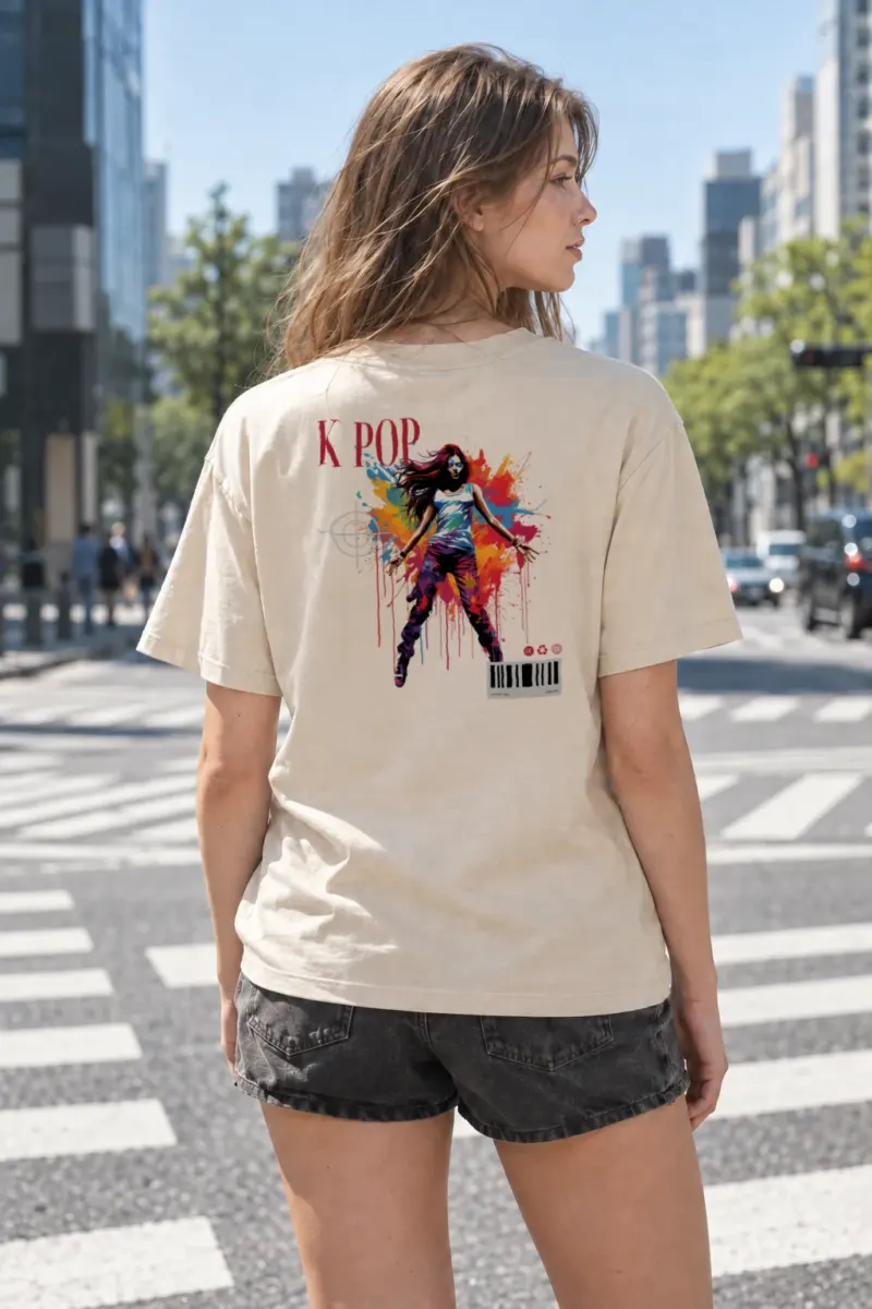 "K Pop Dance Splash" Heavyweight Unisex Crewneck T-shirt | Gildan 5000