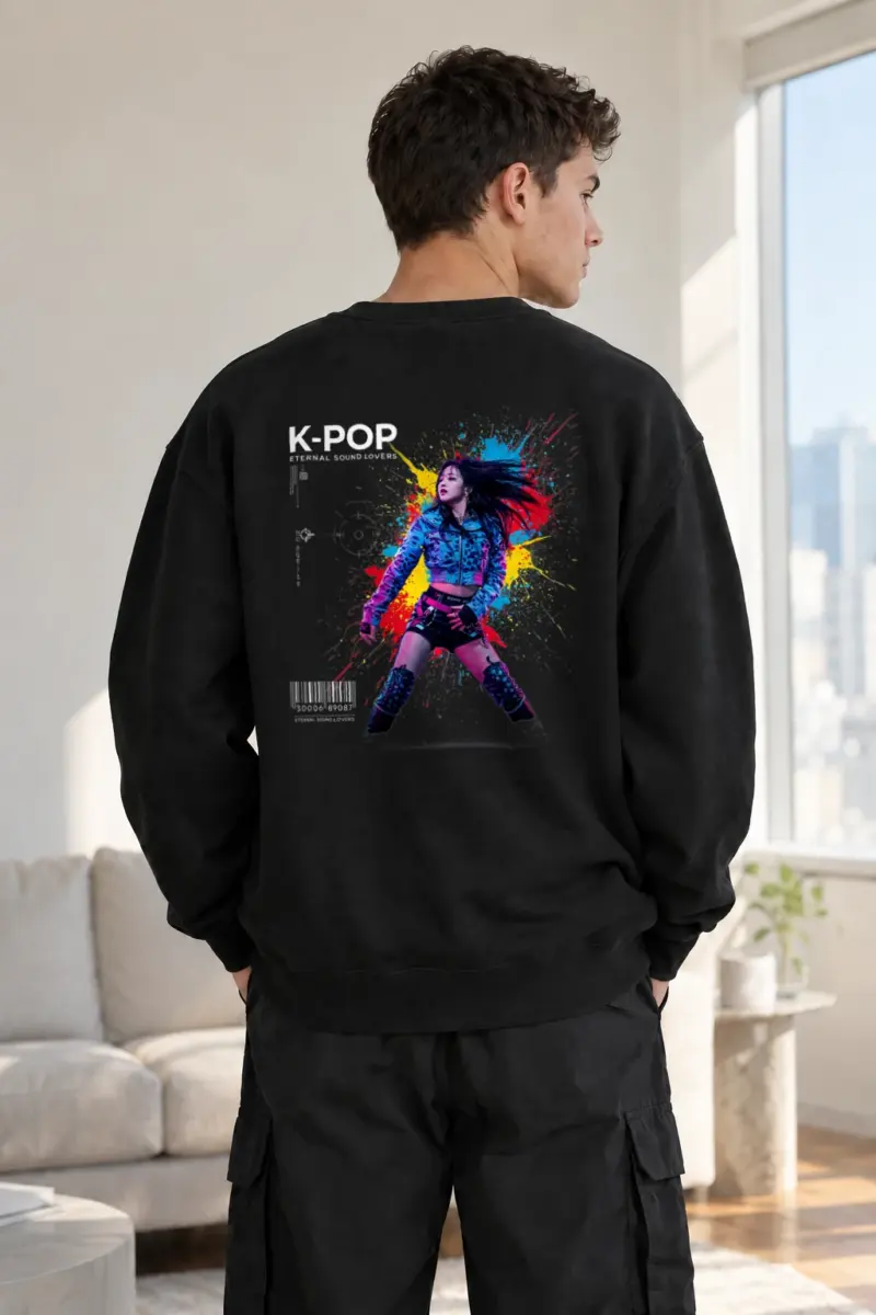 "K-Pop Eternal Sound" Heavy Blend Unisex Crewneck Sweatshirt | Gildan 18000