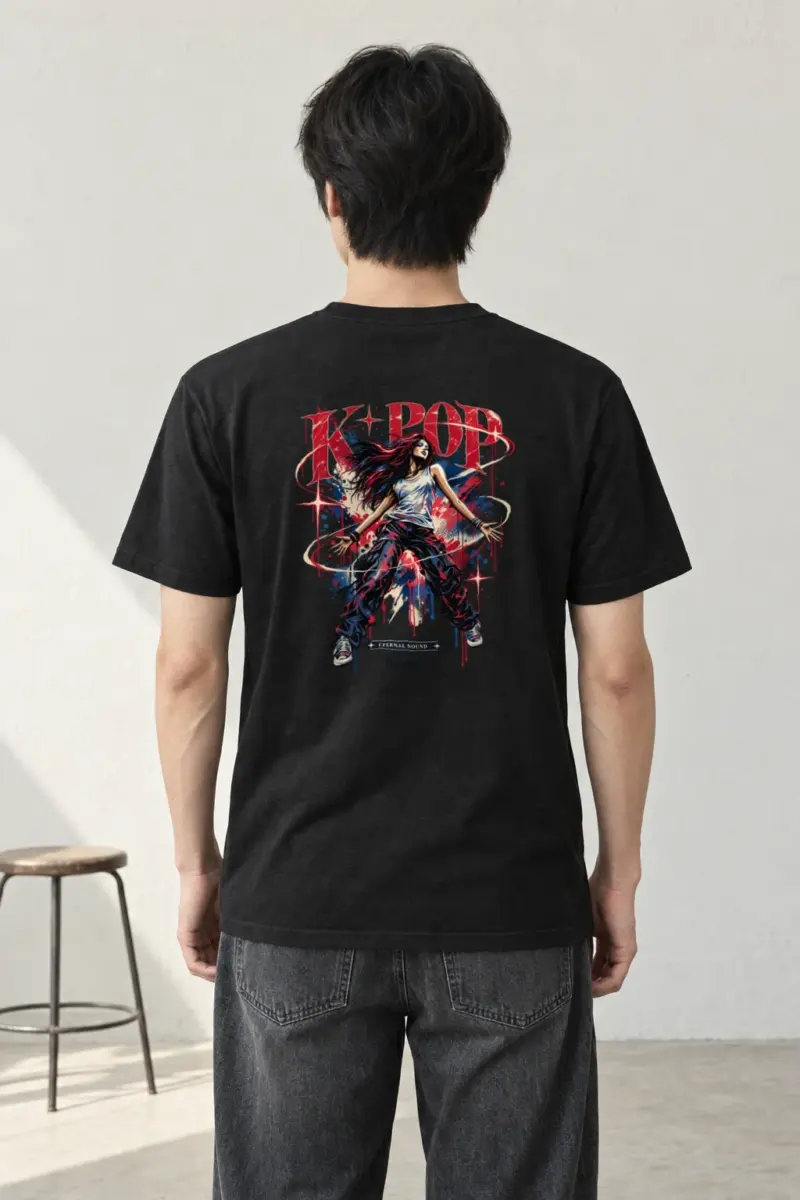 "K-Pop Eternal Sound" Heavyweight Unisex Crewneck T-shirt
