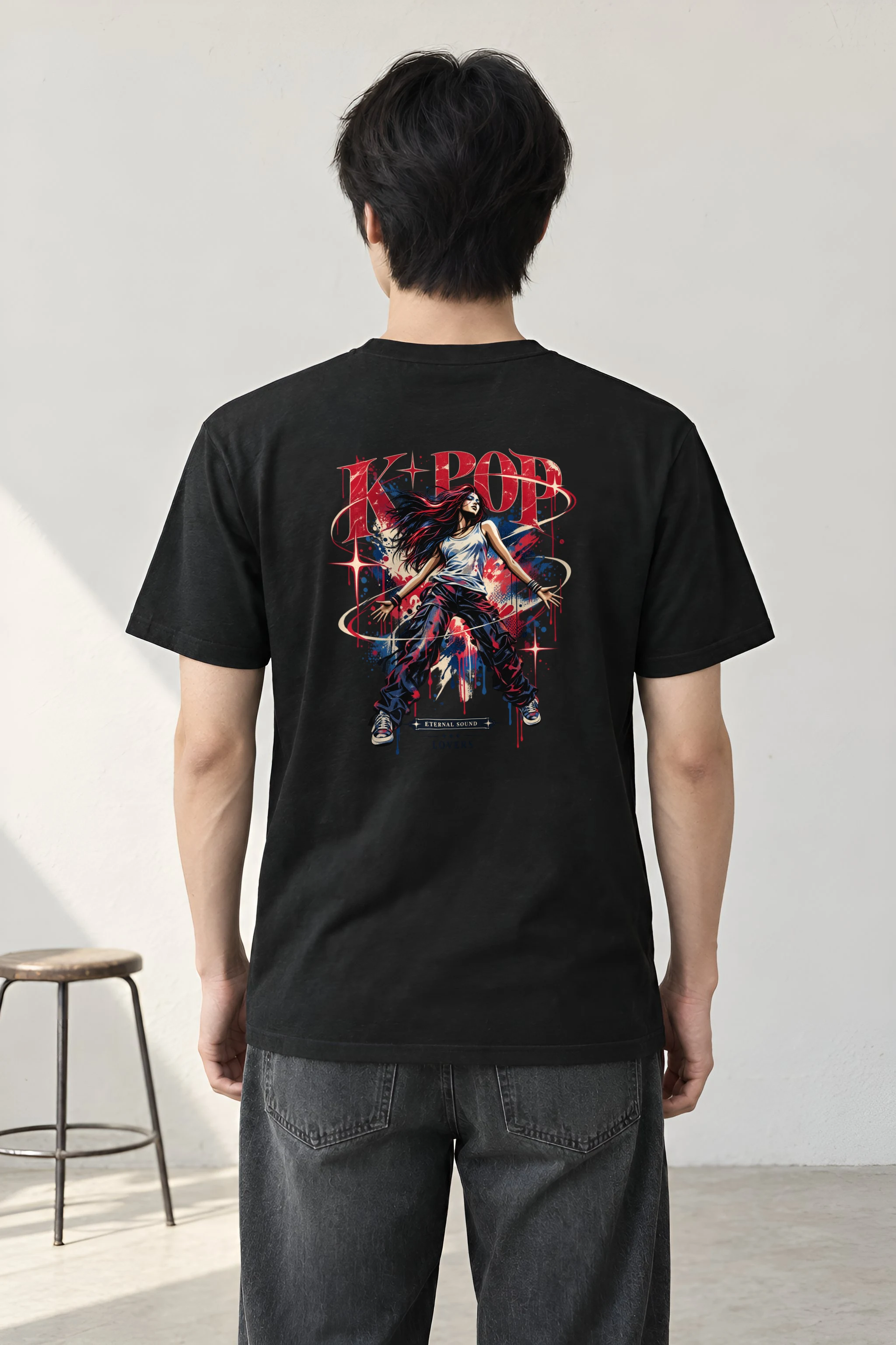 "K-Pop Eternal Sound" Heavyweight Unisex Crewneck T-shirt