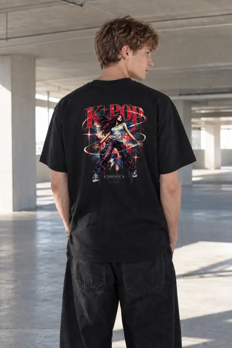 "K-Pop Eternal Sound" Heavyweight Unisex Crewneck T-shirt | Gildan 5000
